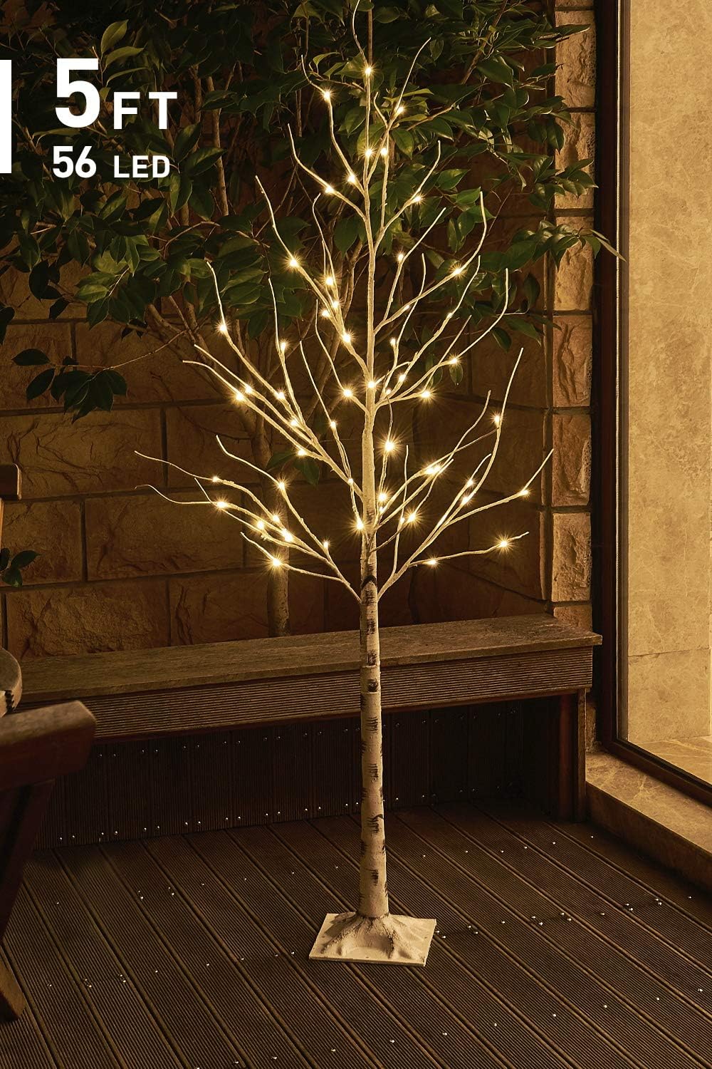 EAMBRITE Warm White LED Tree Light Winter Wedding Home Tree Lights Amazon