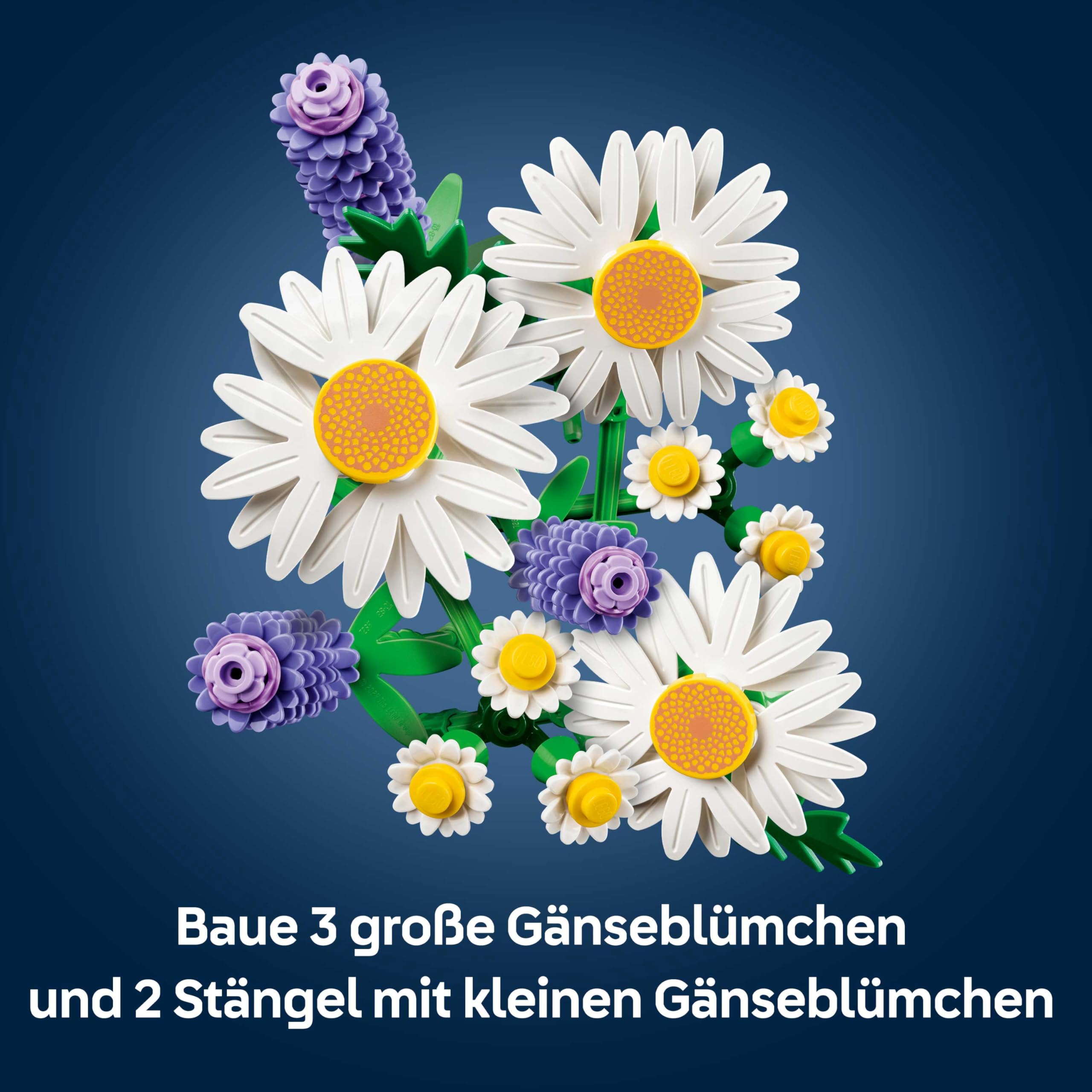 LEGO Botanicals Gänseblümchen - Strauß aus Kunstblumen mit Gänseblümchen & Lavendel - DIY Deko fürs Kinderzimmer - Geschenkidee zum Geburtstag für Mädchen ab 9 Jahren - 11508 3