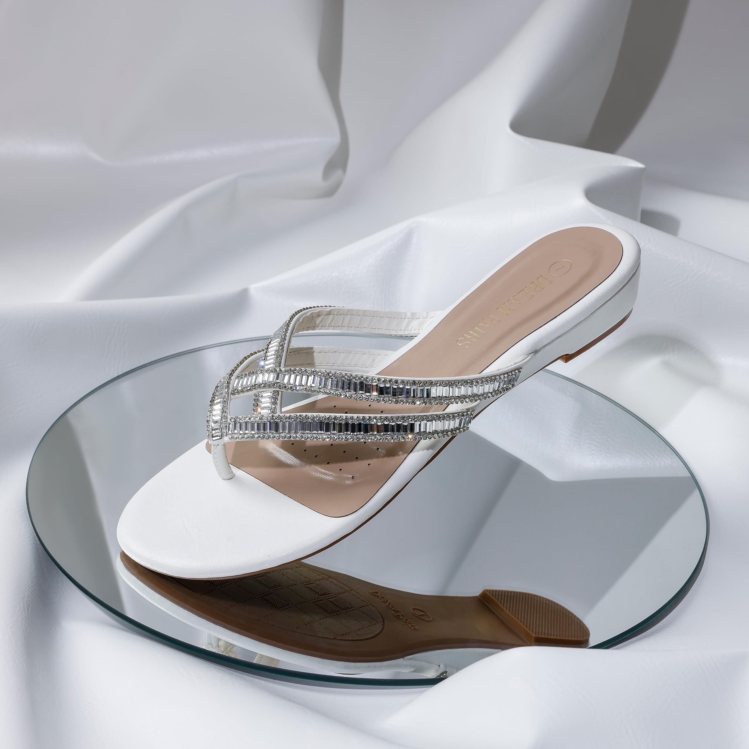 Rhinestone Flip-Flop Sandals