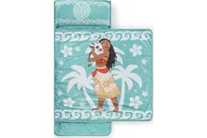 Jay Franco Kids Nap Mat with Embedded Pillow & Blanket – Soft 46"x20" Microfiber Sleeping Bag with Name Tag & Handle for Scho