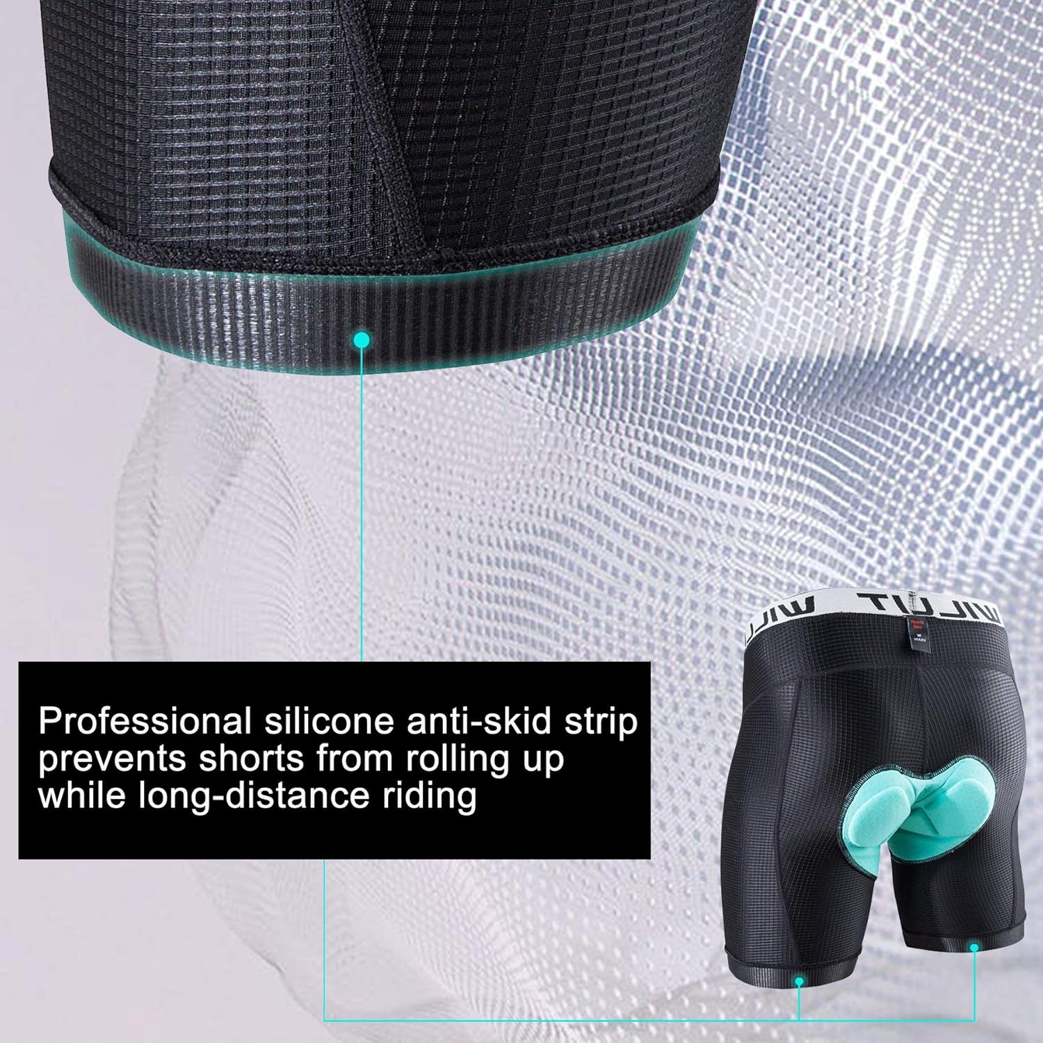 Willit Mens Bike Underwear Shorts 3D Padded Cycling Bicycle Shorts MTB Liner Shorts Anti-Slip: Clothing