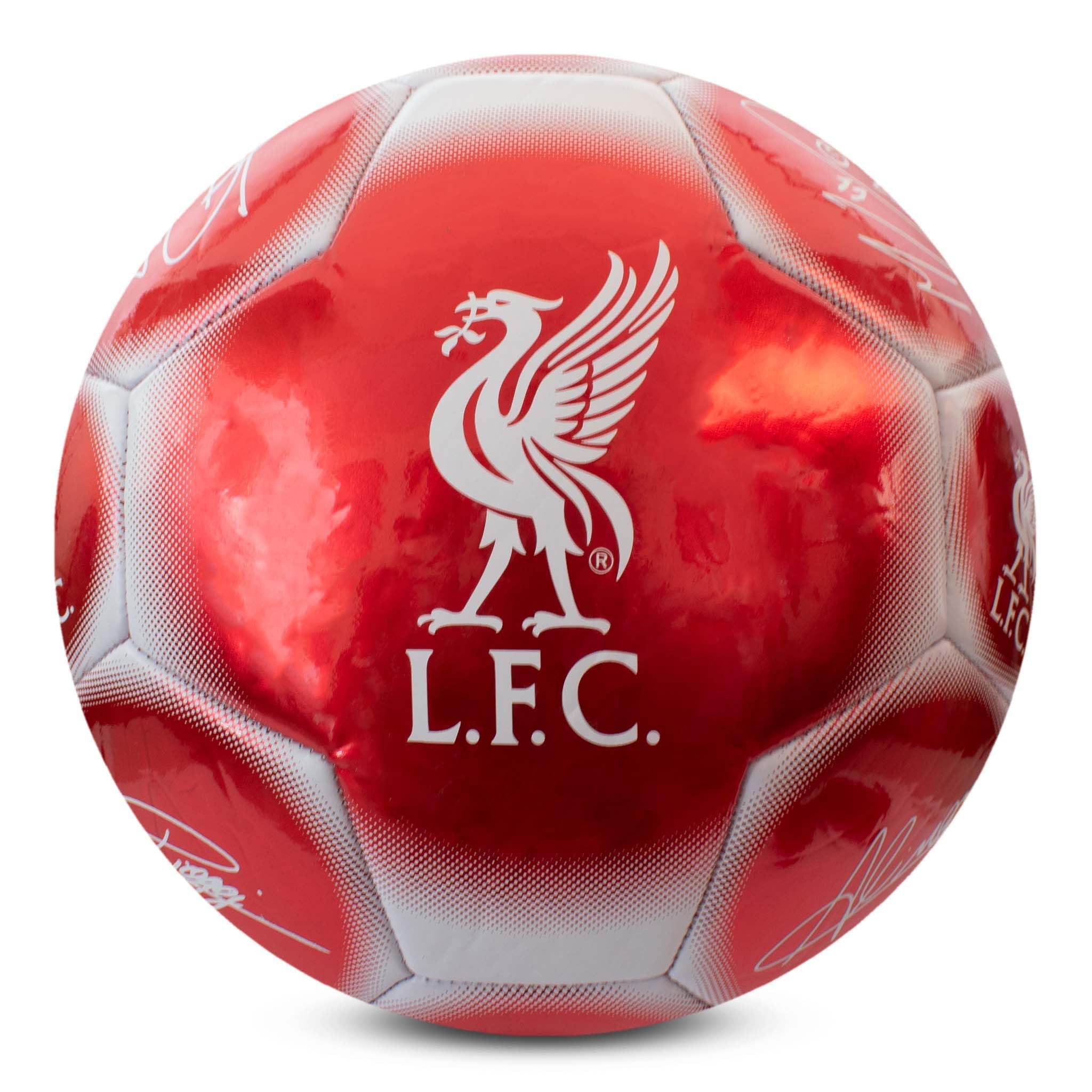Hy-Pro Officially Licensed Liverpool Classic Signature Football – With Metallic Finish, Match Ball and for Training, Player Signatures – Liverpool Football Size 5, Collectible for Fans