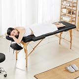 Yaheetech Portable Folding Massage Table 60cm Black Adjustable Height view 2
