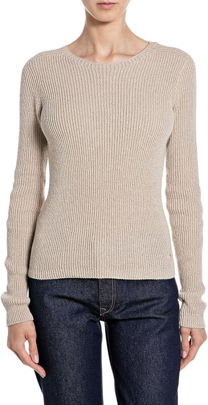 Dk4200 Pullover M03 Grigio Melange, L Donna