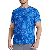 Men's Workout Short Sleeve Athletic Gym Shirts UPF 50+ Sun Protection Quick Dry Swim Shirt Summer Tshirts for Beach