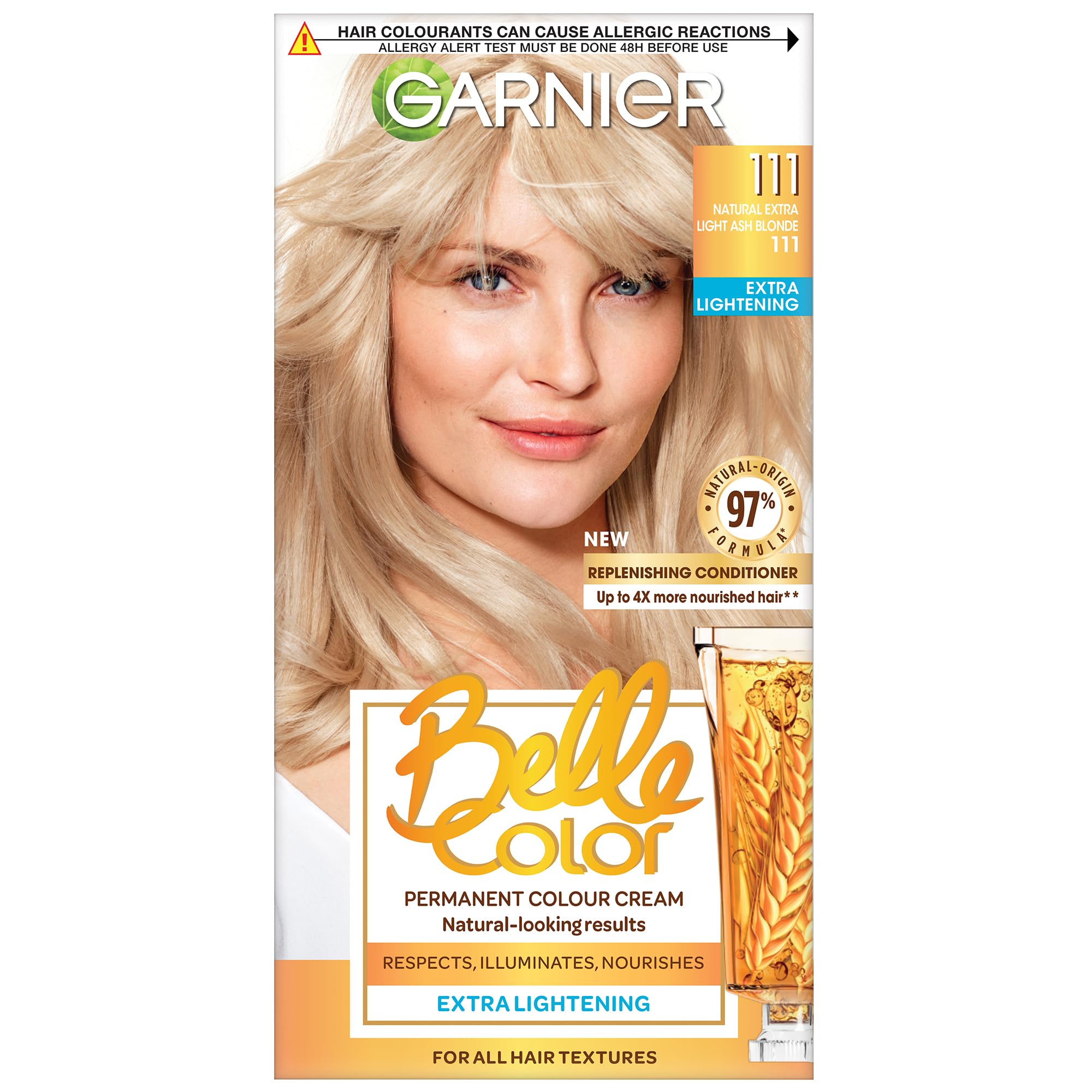 Garnier Belle Color 111 Extra Light Ash Blonde Permanent Hair Dye. Multi-tonal, Natural-looking Hair Colour with 98% Natural Origin Nourishing Conditioner — image 1