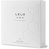 LELO HEX Original, Luxury Condoms with Unique Hexagonal Structure, Thin Yet Strong Latex Condom, Lubricated 36 Count (1pack)