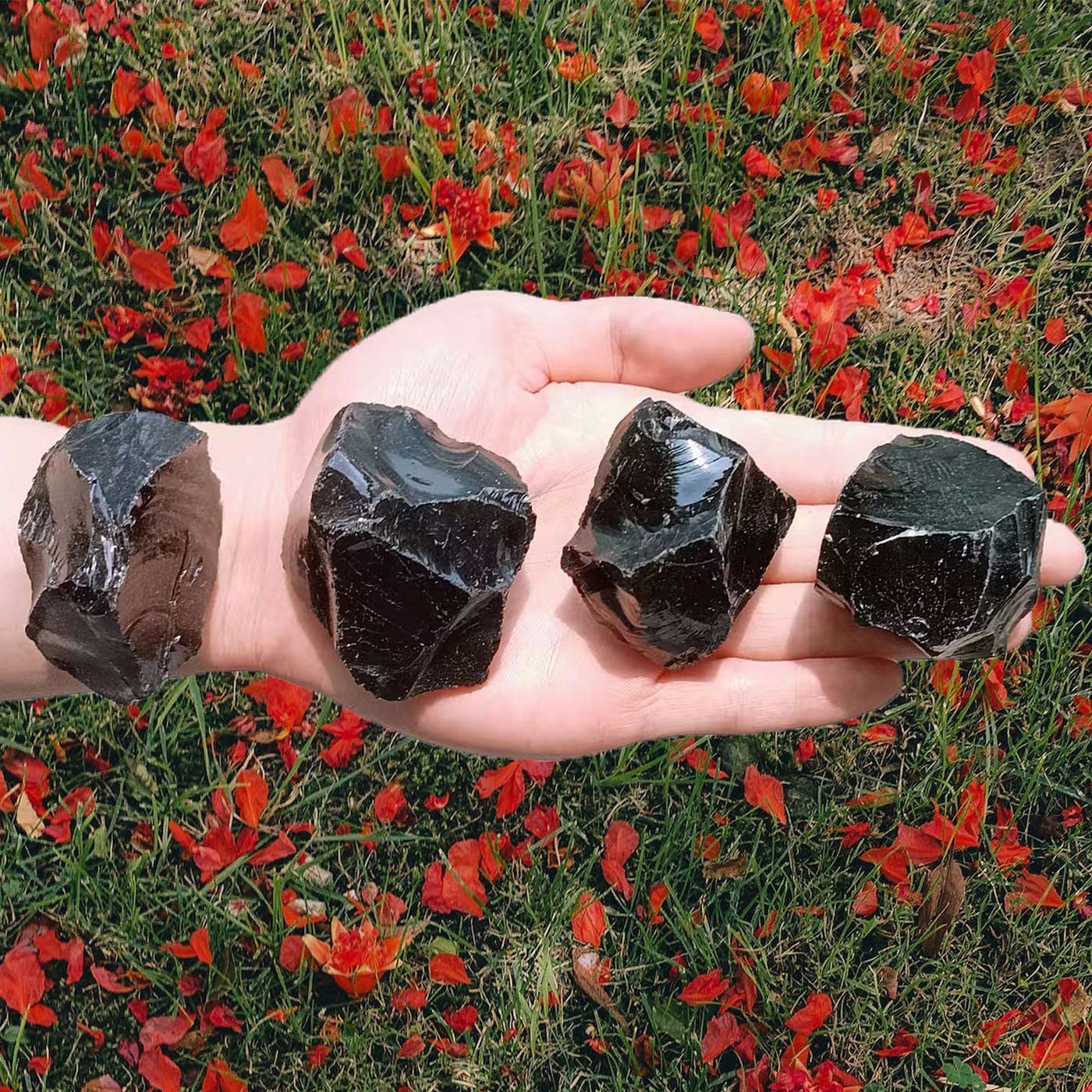 Aazon.co: LAIDANLA Waterelon Red Crushed Stone Crystal Chips Bulk