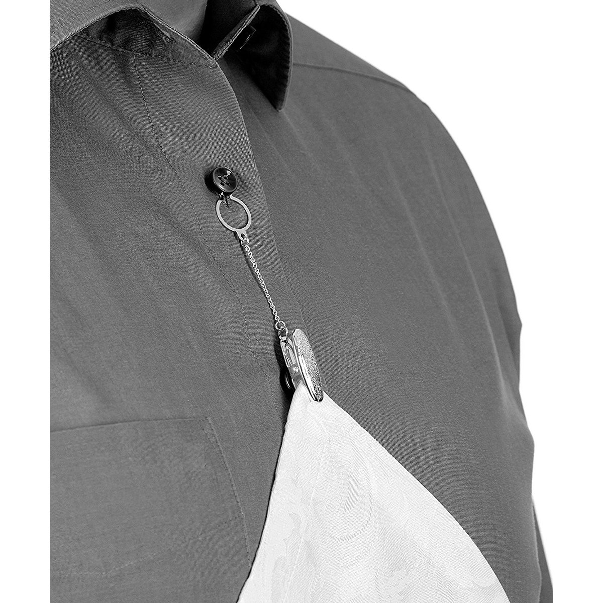 Silberkanne Napkin Holder Napkin Clip for Buttonhole Silver.