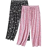 SWOMOG Women's Pajama Shorts Comfy Lounge Bottoms Drawstring Sleep Shorts Casual Pj Boxer with Pockets 1 Pack/2Pack