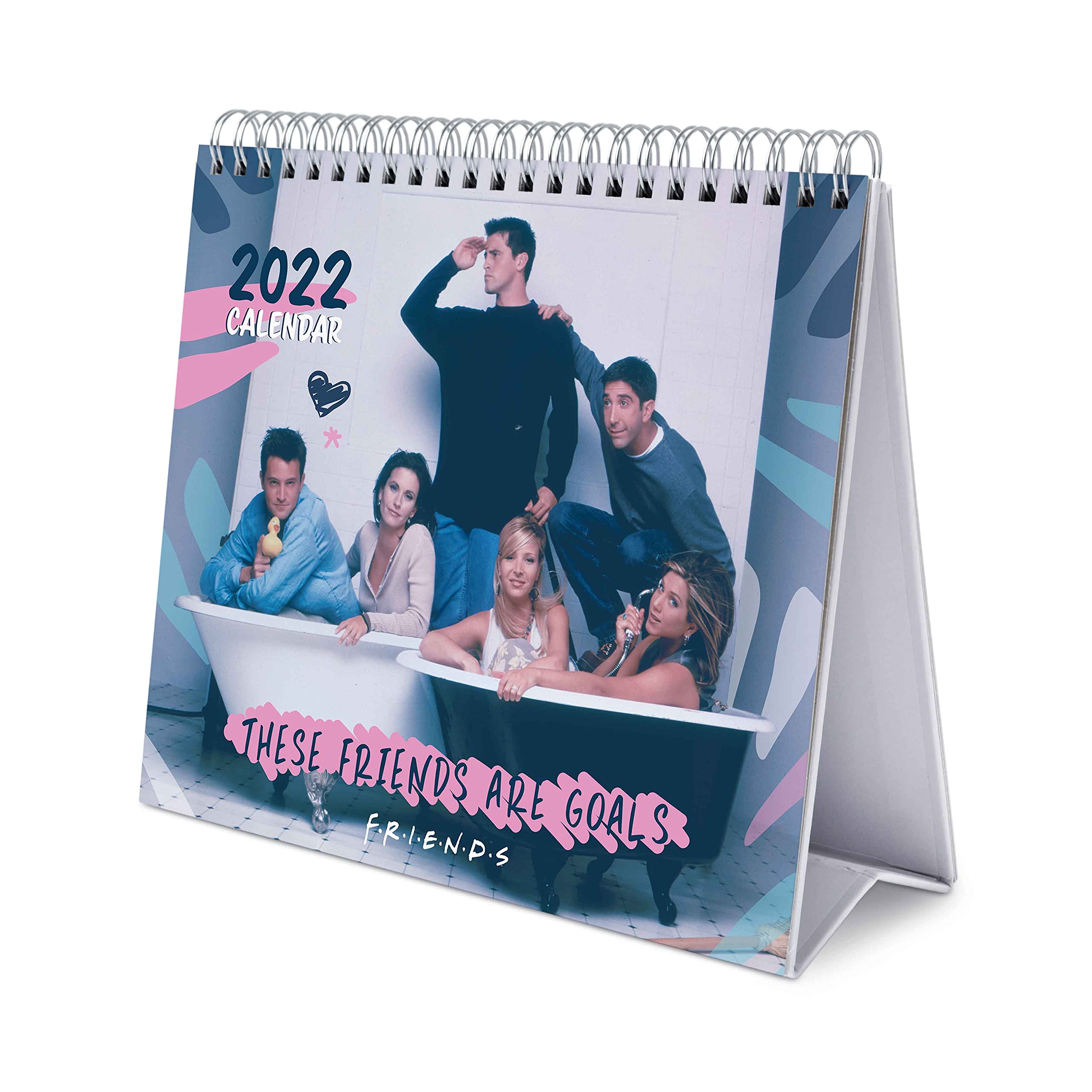 Grupo Erik Official Friends Calendar 2022 - Desktop Calendar 2022 Friends Desk Calendar 2022-12 Month 2022 Planner, Friends Blue, CS22009