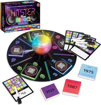 Hitster Bingo The Music Trivia Game for Adults with Electronic Disco Ball 225