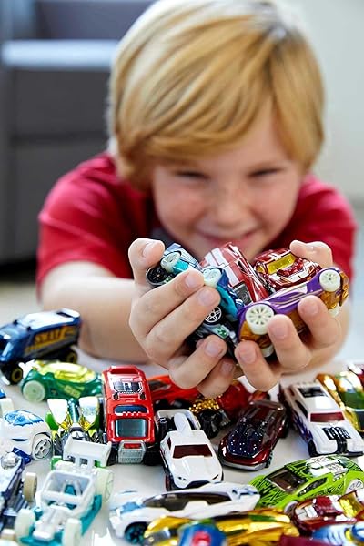 HOT WHEELS TOY CARS & TRUCKS, 50-PACK OF 1:64 SCALE VEHICLES, INDIVIDUALLY PACKAGED (STYLES MAY VARY)