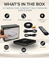 Grouptronics GT-MICRO-DVD Small Multi Region HDMI DVD Player 1080p Remote view 8
