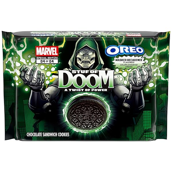 MARVEL OREO STUF OF DOOM CHOCOLATE SANDWICH COOKIES,...