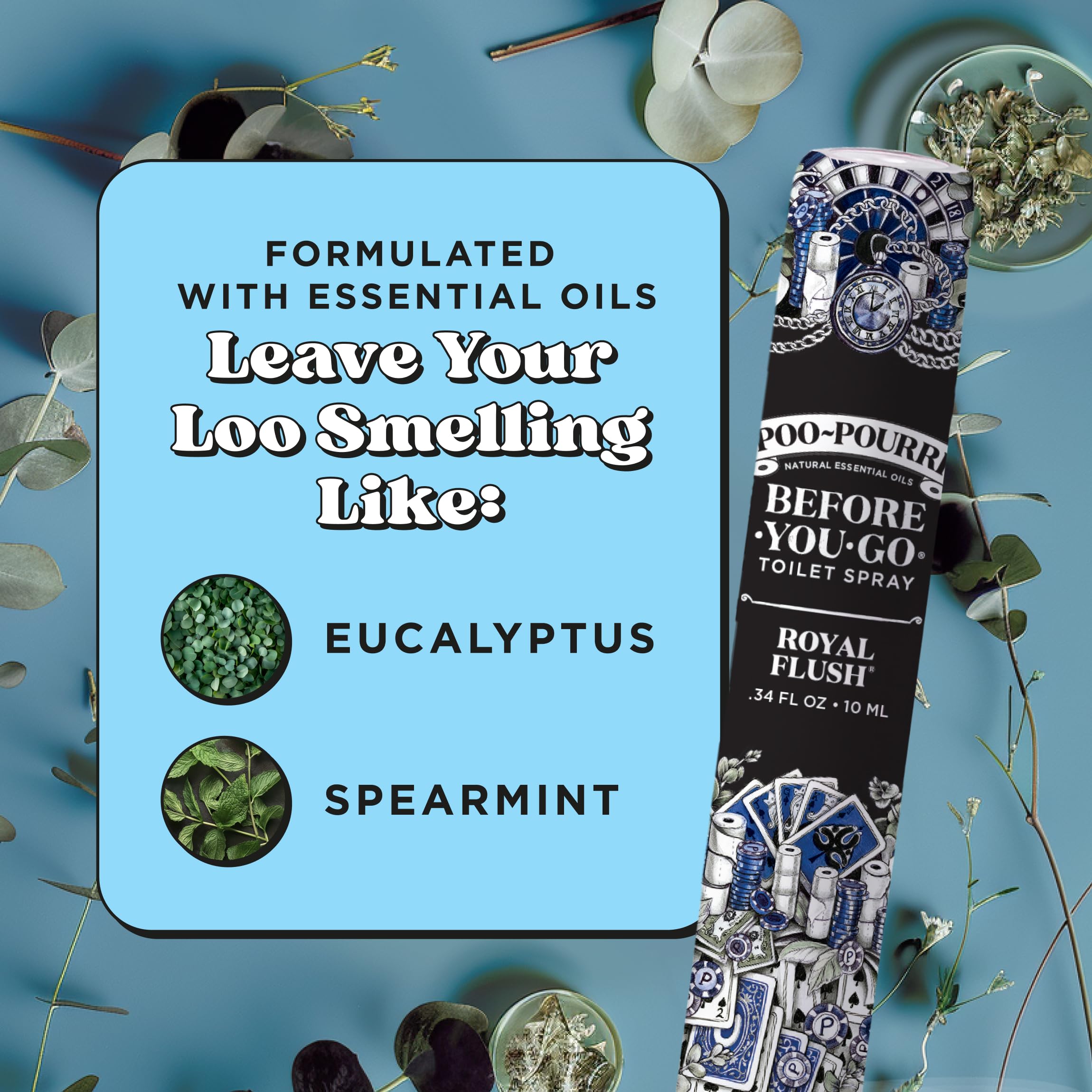 Poo-Pourri Before-You-Go Toilet Spray, Royal Flush, Travel Size 10 mL - Eucalyptus and Spearmint