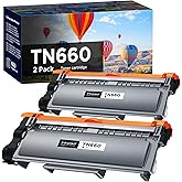 iNKPAD TN660 Toner Cartridge for Brother TN-660 TN 660 use with HL-L2380DW HL-L2320D HL-L2340DW DCP-L2540DW MFC-L2700DW MFC-L2720DW Printer, 2 Black