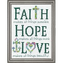 Design Works Kit De Broderie Au Point De Croix Faith (14 Unités