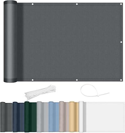 AXT SHADE Balcony Privacy Screen 90x500cm Waterproof Anthracite