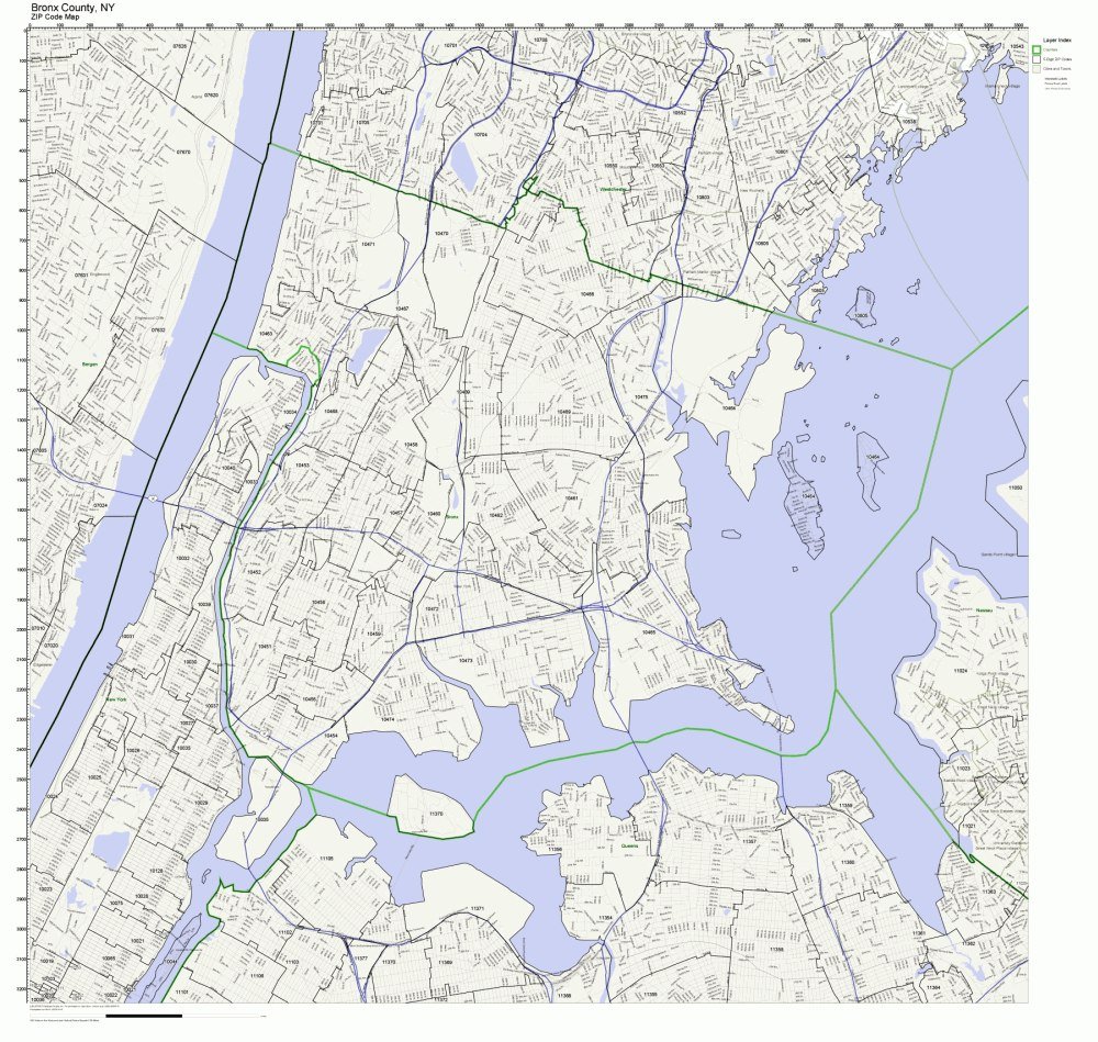 Bronx Zip Code Map Printable