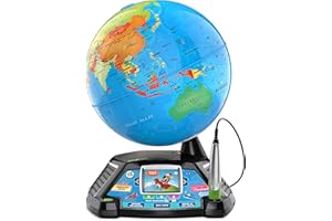 LeapFrog Magic Adventures Globe - Interactive Educational Children's Globe with LCD Screen and BBC Videos - 605403 - Multicol