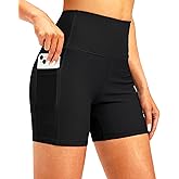 Soothfeel Women's High Waisted Swim Board Shorts 5 Inch UPF 50+ Tummy Control Bathing Suit Bottoms for Women with Pockets
