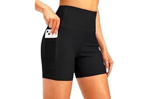 Soothfeel Women's High Waisted Swim Board Shorts 5 Inch UPF 50+ Tummy Control Bathing Suit Bottoms for Women with Pockets