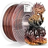 AMOLEN PLA 3D Printer Filament, PLA Filament 1.75mm Silk Black Shiny Red Gold Filament, 3D Printing Filament 1KG/2.2lb