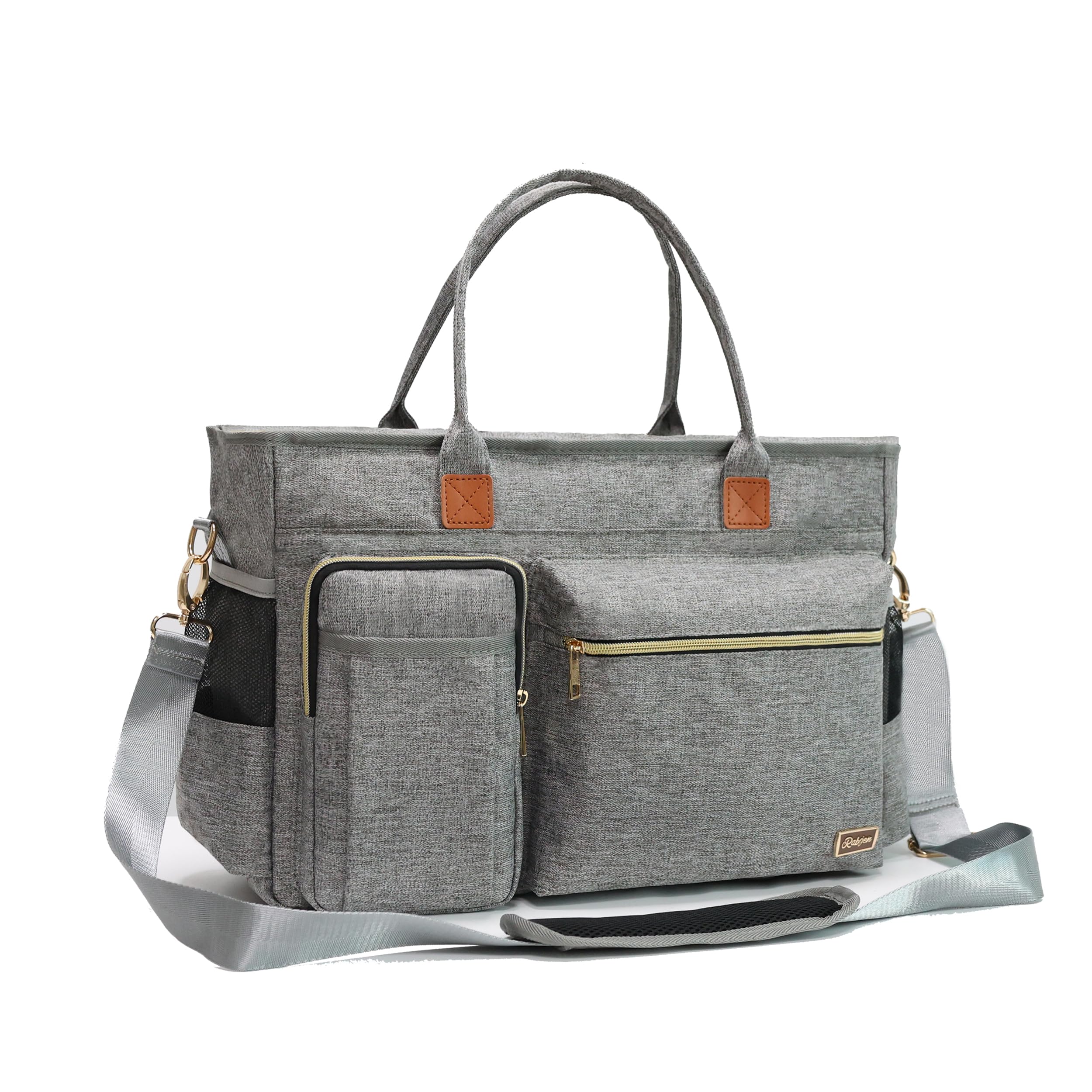 Photo 1 of Rabjen Nurse Tote Bag for Work with Padded 15.6” Laptop Sleeve, Medical Supplies Shoulder Bag for Home Health Care