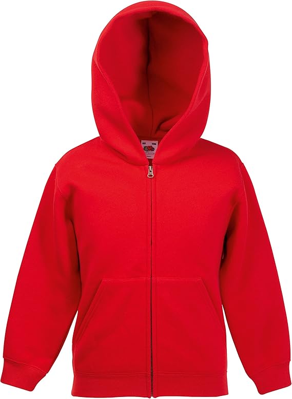 childrens red zip up hoodie