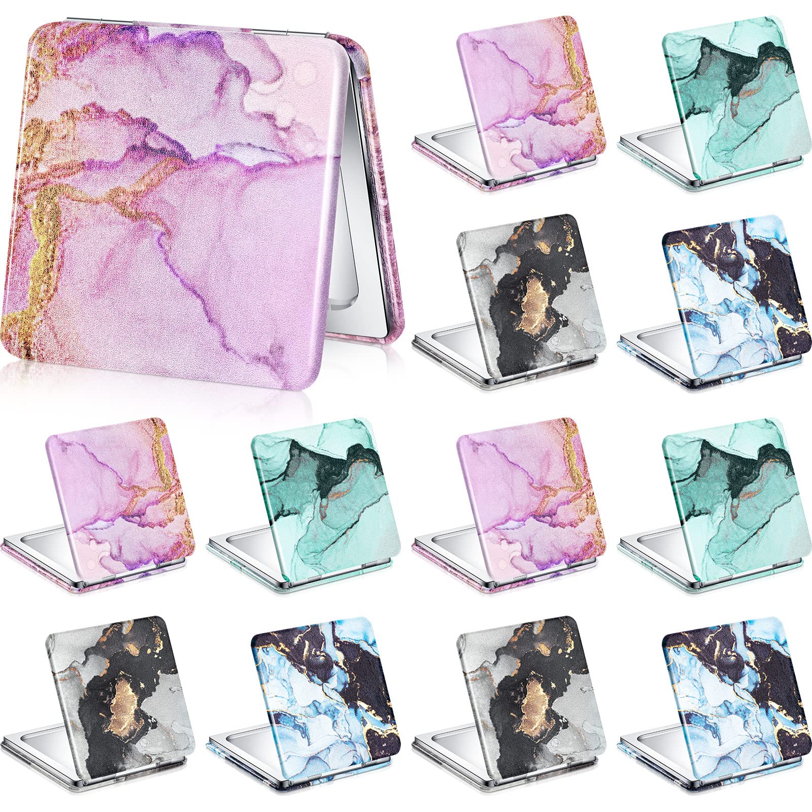 Photo 1 of Cindeer 20 Pcs Compact Mirror Bulk Small Purse Portable Pocket Hand Double Sided Magnifying Makeup Mirror Square with 2X 1x Magnification for Girls Woman Mother Travel
