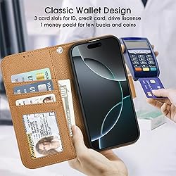 Arae Compatible with iPhone 16 Pro Case Wallet with