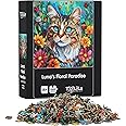 1000 Piece Cat Puzzle for Adults, 20x28 Inches, Jigsaw Puzzles 1000 Pieces, High-Resolution 300 DPI, Includes Original Poster, Unique Color Box (Luna's)
