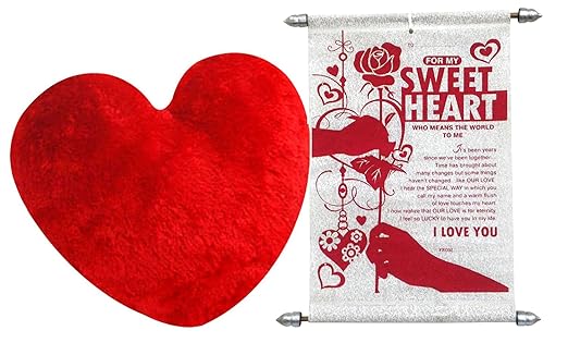 Saugat Traders Love Heart With Scroll Card
