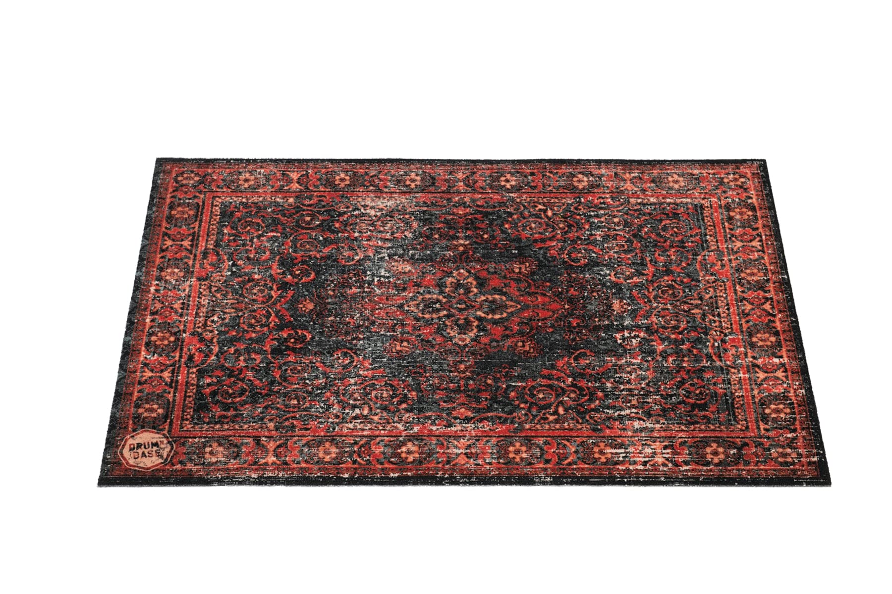 DRUM N BASE Vintage Persian Stage Rug - Red & Black - 130 x 90cm