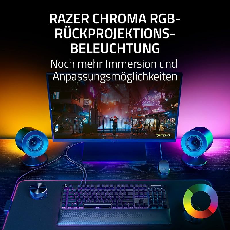 Nommo V2 Pro - Full-Range 2.1 Gaming-Lautsprecher für PC mit kabellosem Subwoofer und Remote (3-Zoll-Full-Range-Treiber mit Aluminium-Phase-Plugs, Nach Unten Abstrahlender Subwoofer) Schwarz