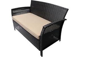 Christopher Knight Home Tori Outdoor Wicker Loveseat, Brown and Tan