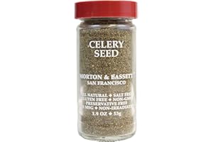 Morton & Bassett Celery Seed, 1.9 oz – Non-GMO, Salt-Free, Aromatic and Pungent Spice for Pickling, Soups & Salads
