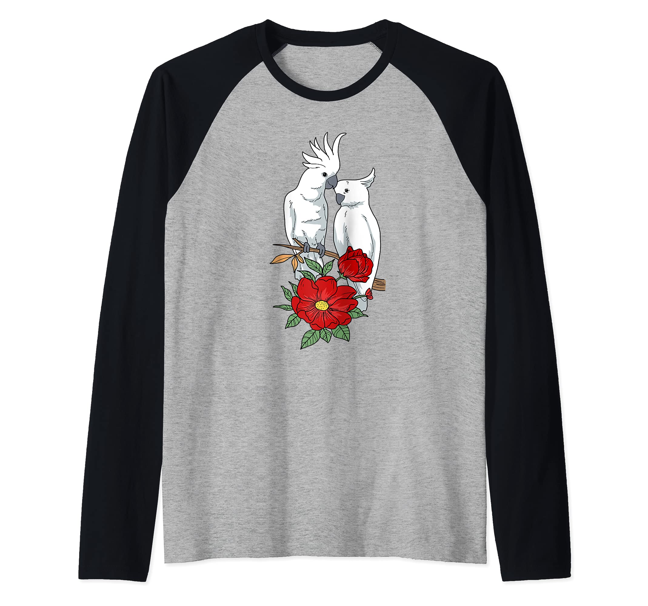 Parrot Hawaii Tropical Hawaiian Parrot Owner Pet Cockatoo Raglan Baseball Tee