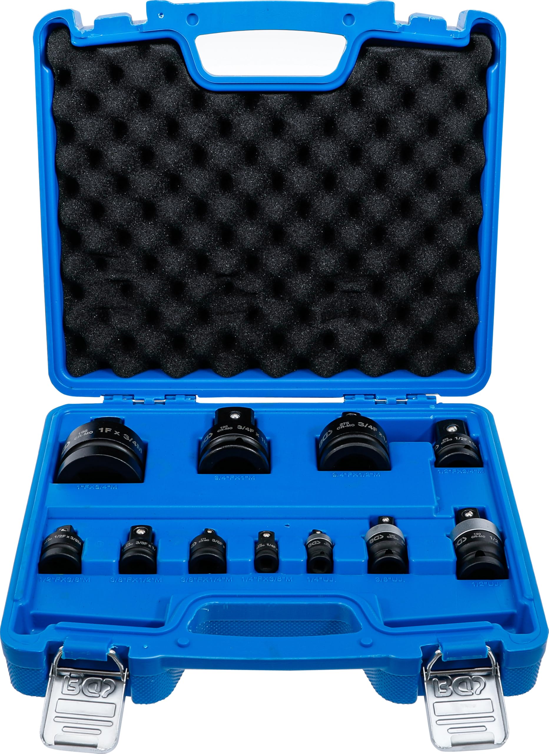 BGS 25140 | Impact Adaptor and Universal Joint Set | 6.3 mm (1/4") - 25 mm (1") | 11 pcs.
