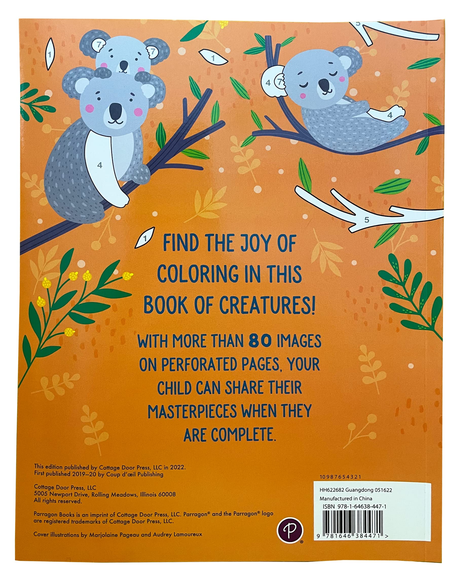 Color By Number Animals for Kids: Over 80 Cute Coloring Designs with Thick, Perforated Pages