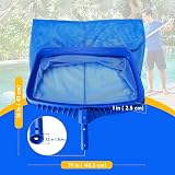 Flexzion 20" Pool Net Skimmer Leaf Rake Fine Mesh 15" Deep Replacement view 6
