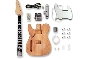BexGears DIY Electric Guitar Kits for Left-handed Electric Guitar, Okoume wood Body