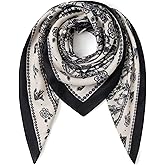 tagotry Wool Feel Square Scarf Wrap - Featherlight & Wrinkle-Free, 35"x35" Shawl for Travel & Office. Ready-to-Gift.