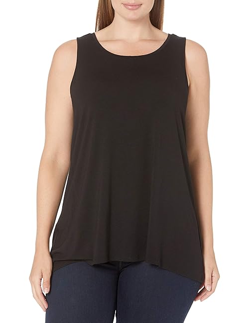 Amazon Essentials Women's Swing Tank (Available in Plus Size), Black, X-Small