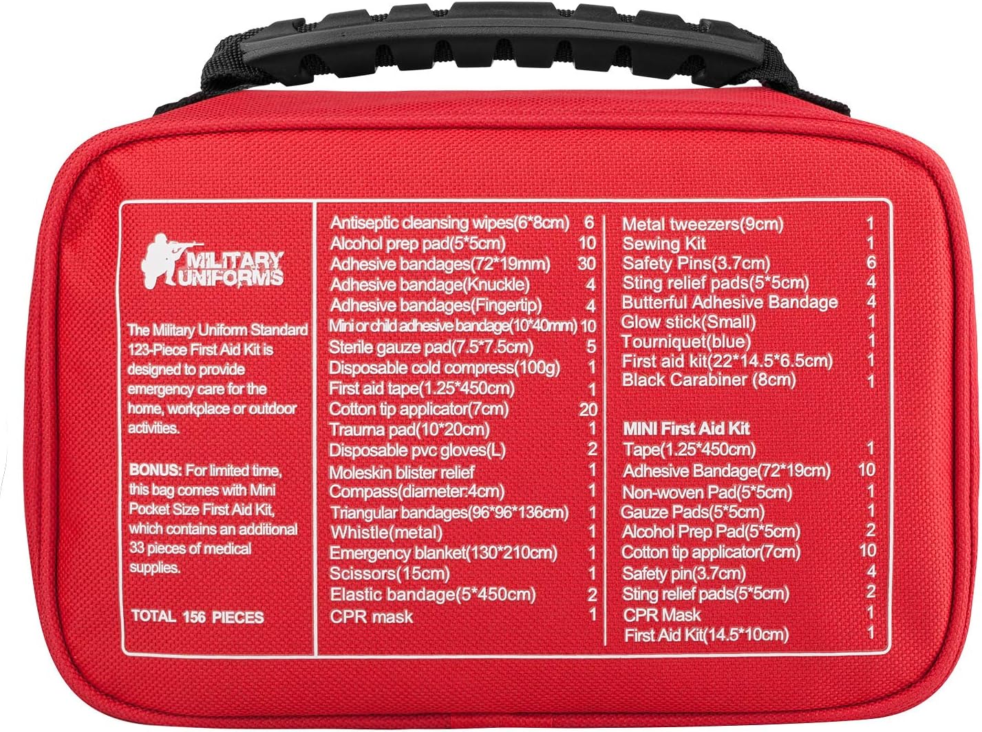 First aid kit, All-Purpose aid kit and Compact Emergency kit First aid for Office, aid Kit Medical for Outdoors, Hiking First aid kit and Camping Emergency kit (Red) : Sports & Outdoors
