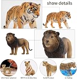 toymany 8pcs Safari Animals Playset Lion Tiger Cheetah Leopard Cubs view 6