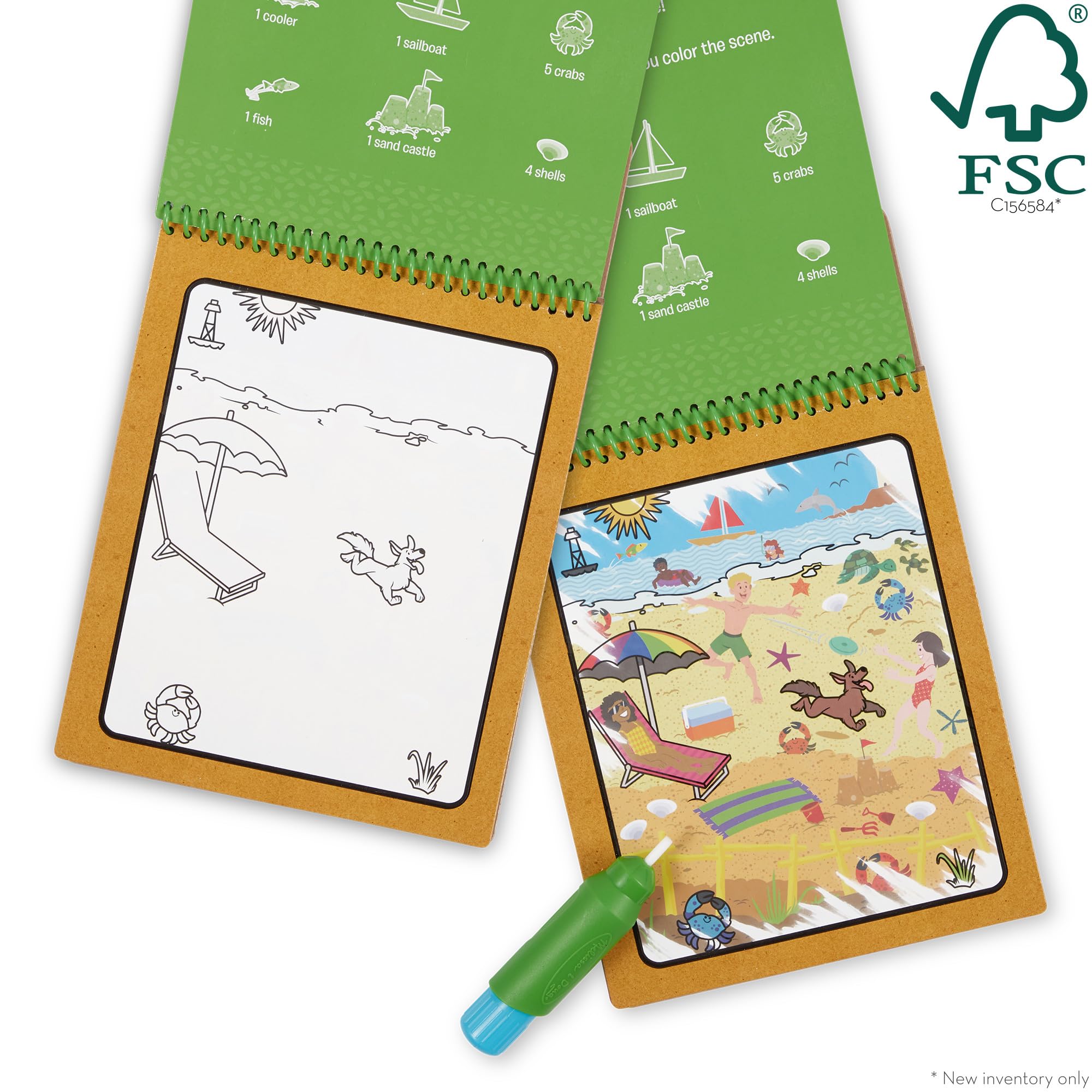 Melissa & Doug Let’s Explore Water Wow! Seasons Water-Reveal Pad – Reusable On The Go Travel Activity - FSC Certified