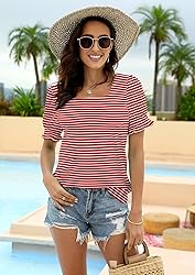 WIHOLL Womens Fashion 2024 Summer Short Sleeve T
