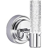 Westinghouse 6307600 Cava One-Light LED Indoor Wall Fixture, Chrome Finish with Bubble Glass, 1 Pack, Silver